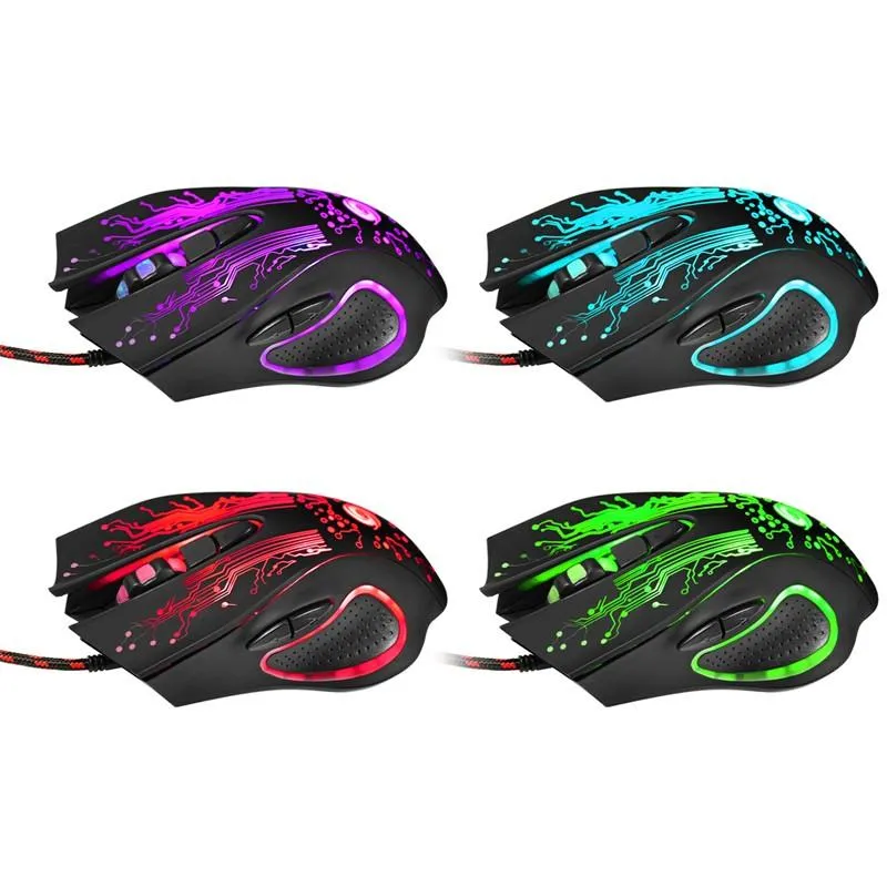 3200DPI LED Optical 6D USB Wired Gaming Mouse