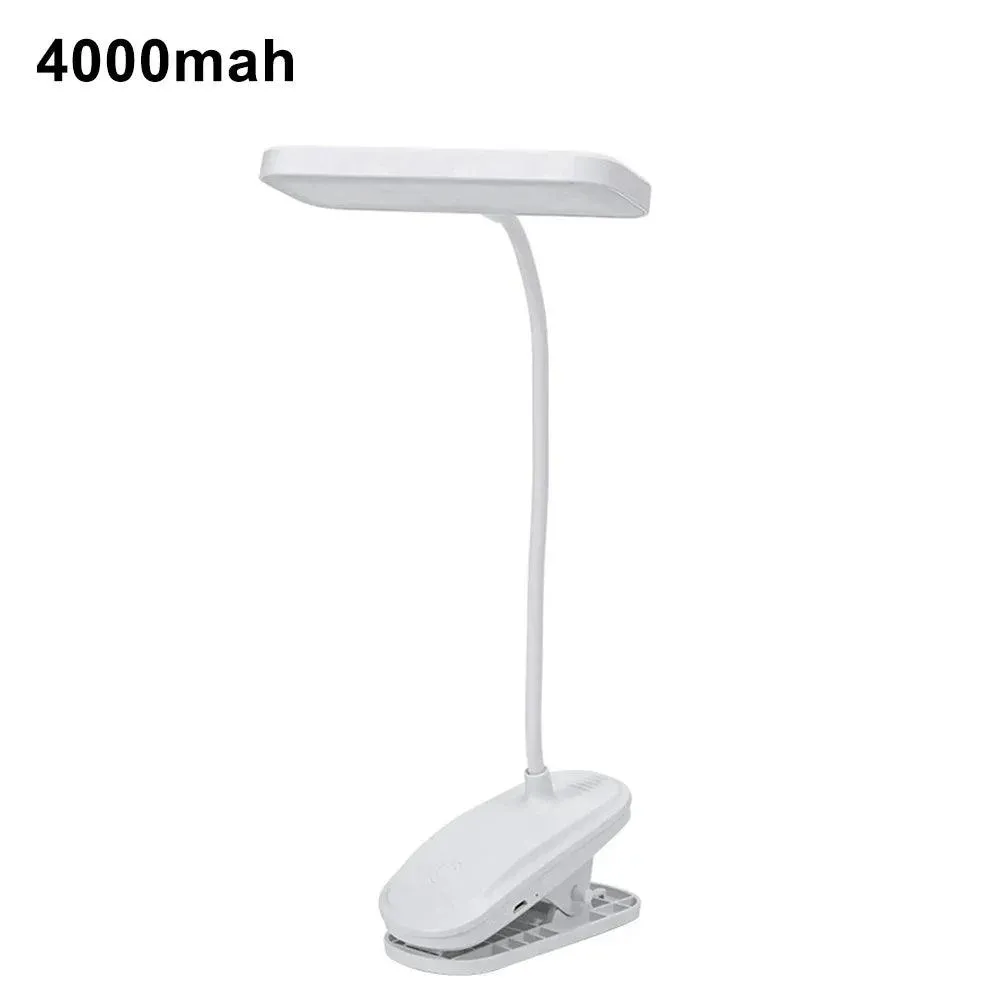 360° Flexible Clip-on Study Lamp: USB Rechargeable Desk Light