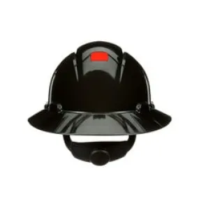 3M™ SecureFit™ Full Brim Hard Hat H-812SFR-UV, Black, 4-Point Pressure Diffusion Ratchet Suspension, with Uvicator, 20 ea/Case