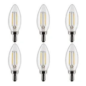 3W B11 LED - Clear - Candelabra base - 90 CRI - 2700K - 120V - 6-Pack