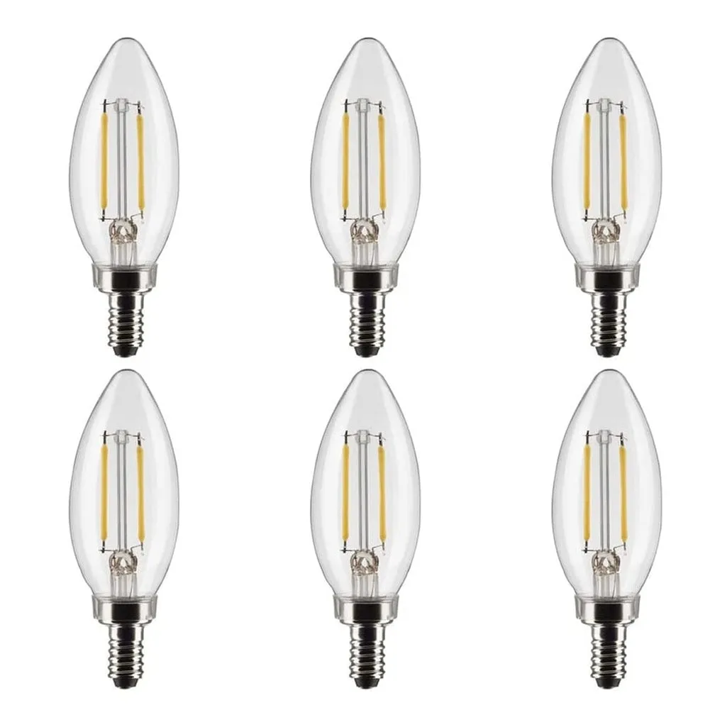 3W B11 LED - Clear - Candelabra base - 90 CRI - 2700K - 120V - 6-Pack