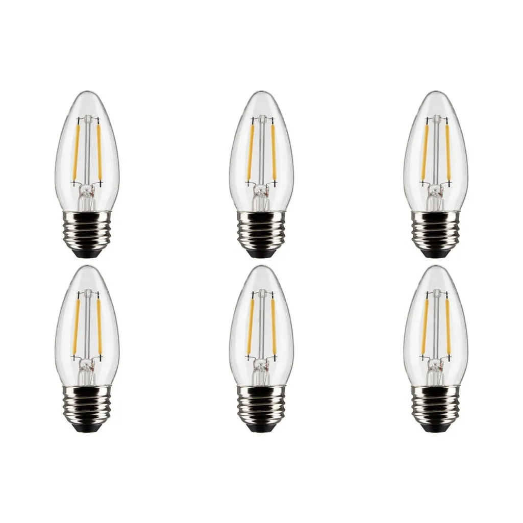 3W B11 LED - Clear - Medium base - 90 CRI - 2700K - 120V - 6-Pack