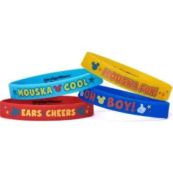 4 Pack Mickey Mouse & Friends Rubber Bracelet Favors