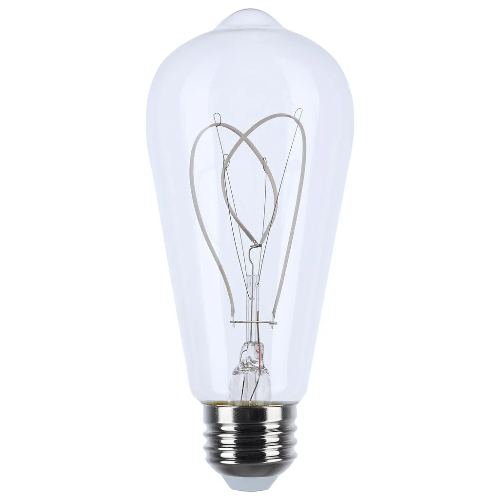 6 Watt LED - Reminiscent - Flex Gray Filament - ST19 Loop - Medium Base - 2700K CCT - Clear - 120 Volt - 6-Pack