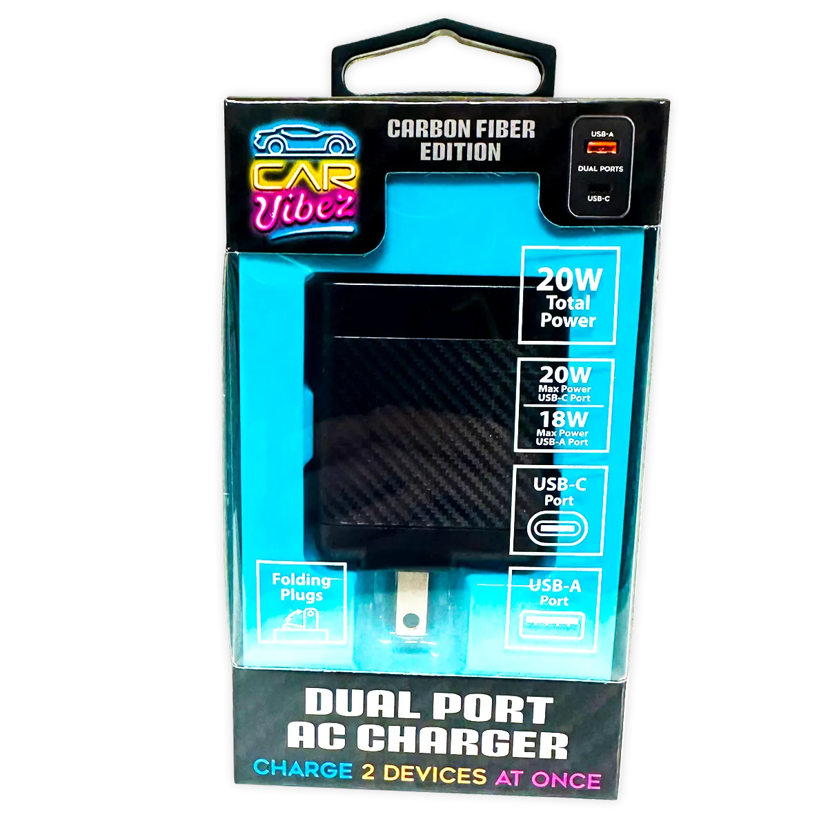 AC Wall Charger Dual USB / USB-C Ports 20 Watts - 3 Pieces Per Pack 24573