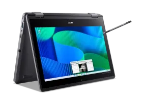 ACER TravelMate B3 Spin - 11.6" - IPS Touchscreen - Intel N200  - 8 GB RAM - 256 GB - Win 11 Pro Education - Shale Black