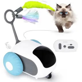 AIPERRO Cat Toys for Indoor Cats, Smart Interactive Cat Toy with Two-Speed Adjustment, Remote Control USB Rechargeable Automatic Cat Exercise Toys for Bored Indoor Adult Cats Kittens (Blue)