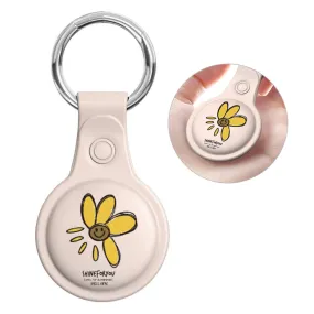 AirTags cute pattern silicone cover with key ring - 4 Petal Sunflower