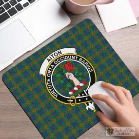 Aiton Tartan Mouse Pad with Family Crest