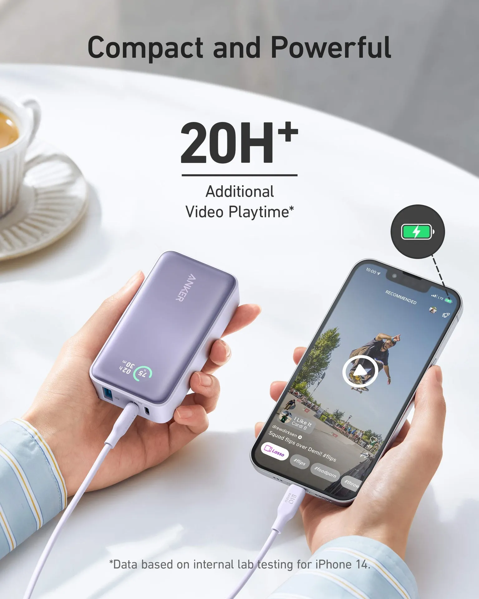 Anker 533 Power Bank (PowerCore 30W ) 10000 PD -Violet A1256HV1