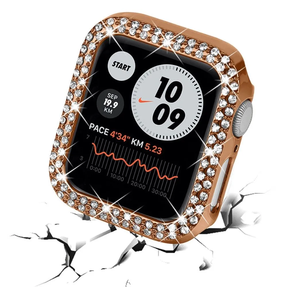 Apple Watch (41mm) rhinestone décor protective cover - Rose Gold