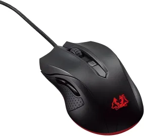 ASUS Cerberus Optical Gaming Mouse | Ambidextrous Controls for Left & Right Handed Gamers | Wired Mouse for PC | 6 Buttons | Sweatproof and Slip-Resistant Design