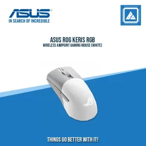 ASUS ROG KERIS RGB WIRELESS AIMPOINT GAMING MOUSE (WHITE)