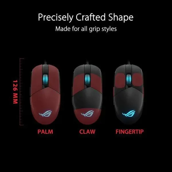 Asus ROG Strix Impact III Wired Gaming Mouse Black