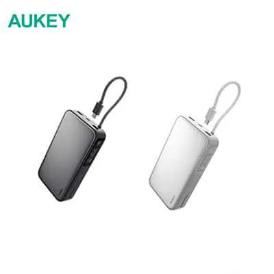 Aukey PB-Y48 Spark Sling 100W 20000mAh Compact Fast Charging Power Bank Built-in USB-C Cable