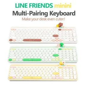 ★Authentic★LINE FRIENDS minini Wireless Keyboard/ 3in1 Multi Pairing/Multi Connection/Slim Design