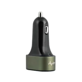 Avier  COLOR MIX 42W 智能三孔車用充電器 (USB-C x1 / USB-A x2) - Forest Green - Brand New