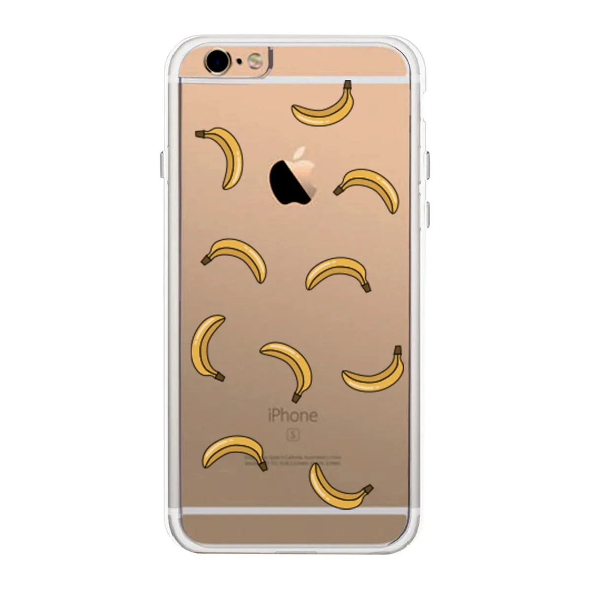 Banana Pattern Phone Case Cute Clear Phonecase