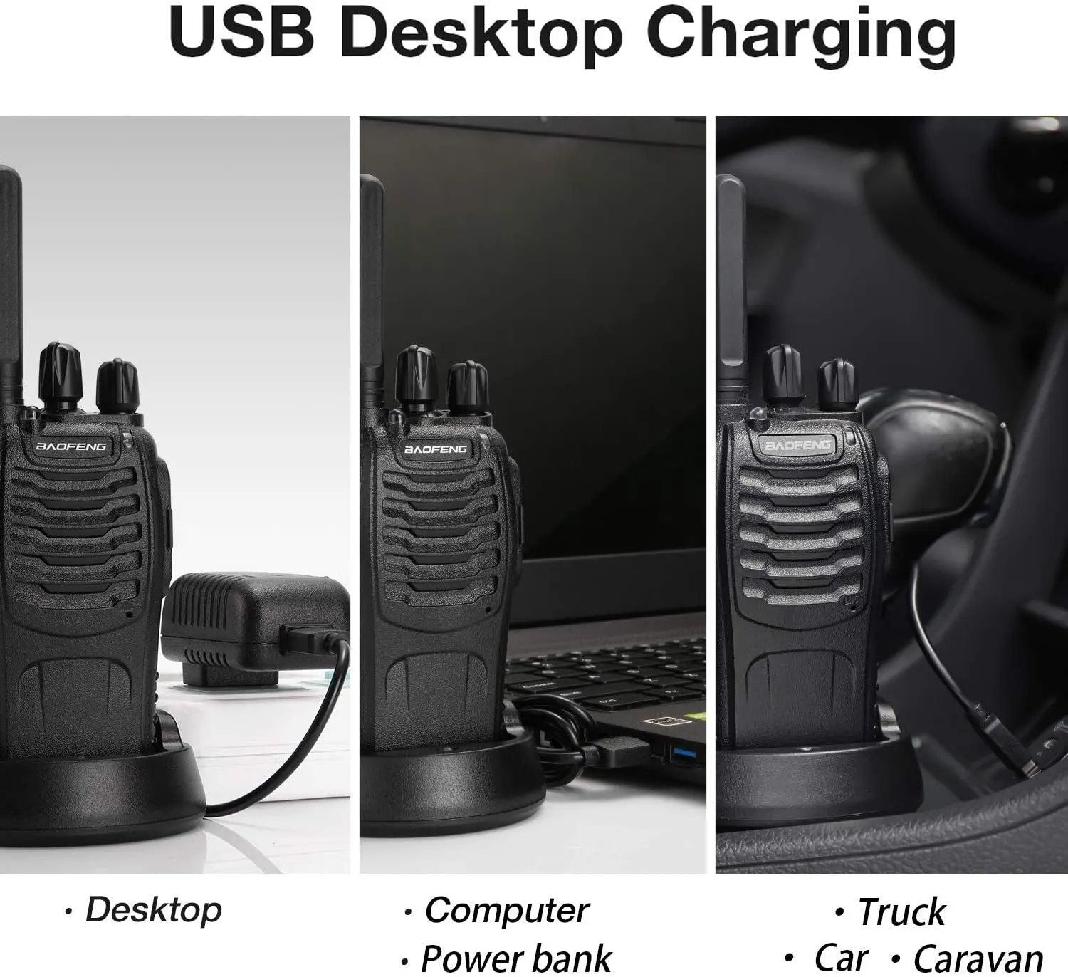 BAOFENG BF-88ST [6 Packs] with Six-way Charger & Cable | USB Charging