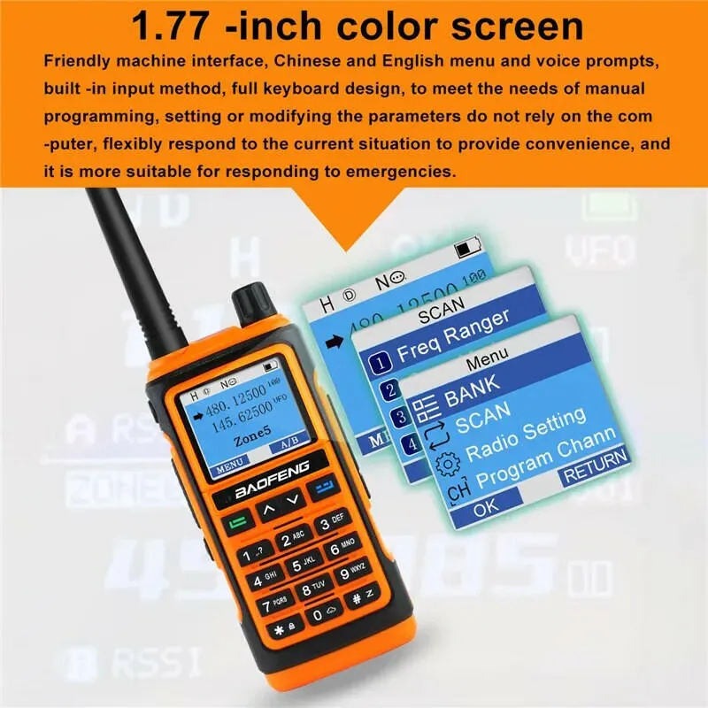 Baofeng UV-17 V2 Walkie Talkie Profesional Dual Band Powerful UHF VHF Long Range CB Ham Radio UV 17 2Way Radios For Hunting