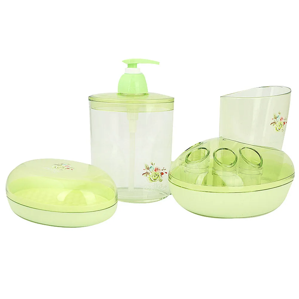 Bathroom Toiletries Set 4 Pcs 6212 - Green