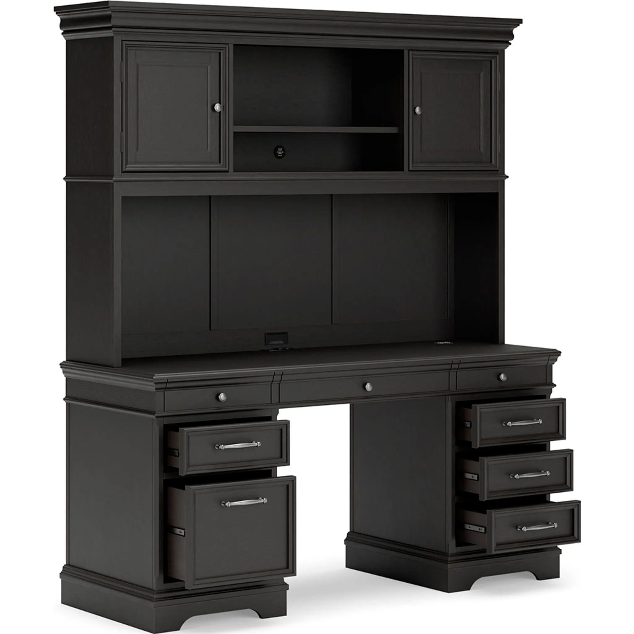 Beckincreek 4 Piece Desk - Black