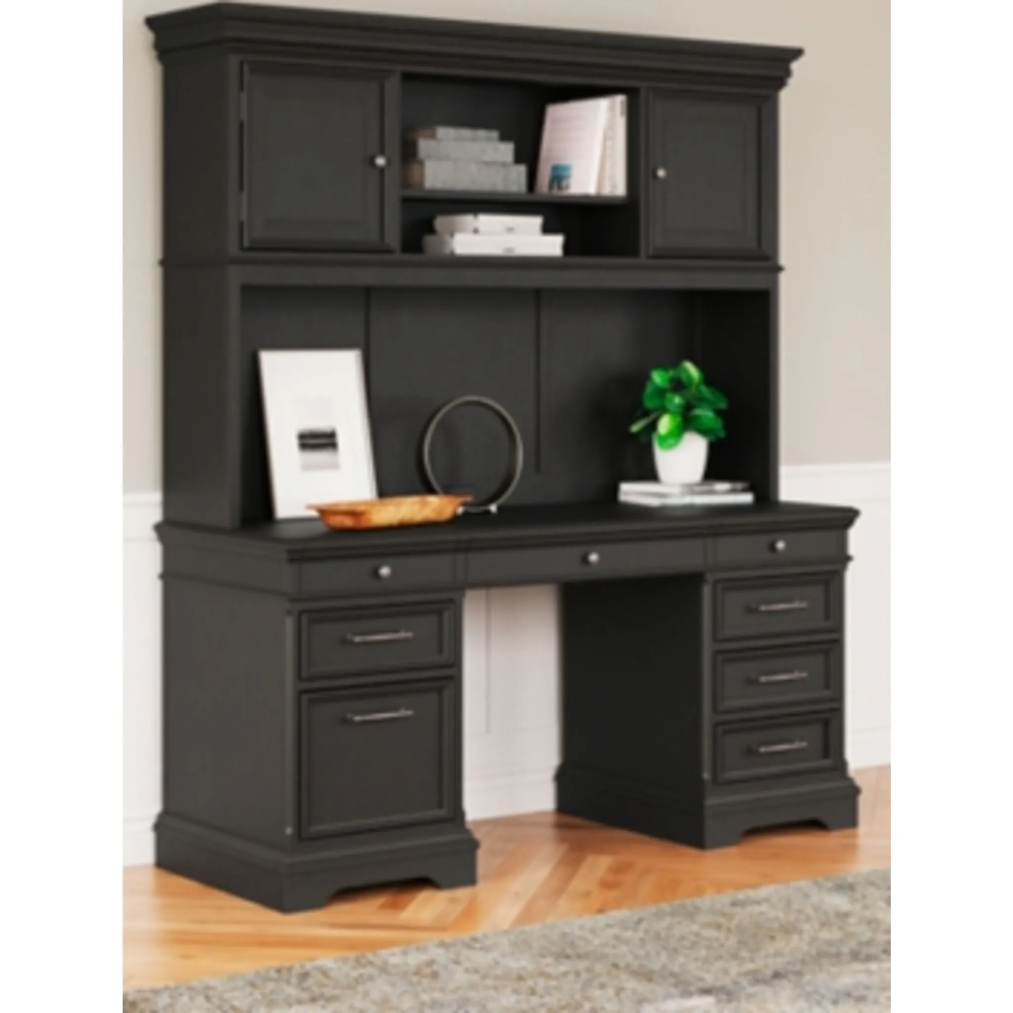 Beckincreek 4 Piece Desk - Black