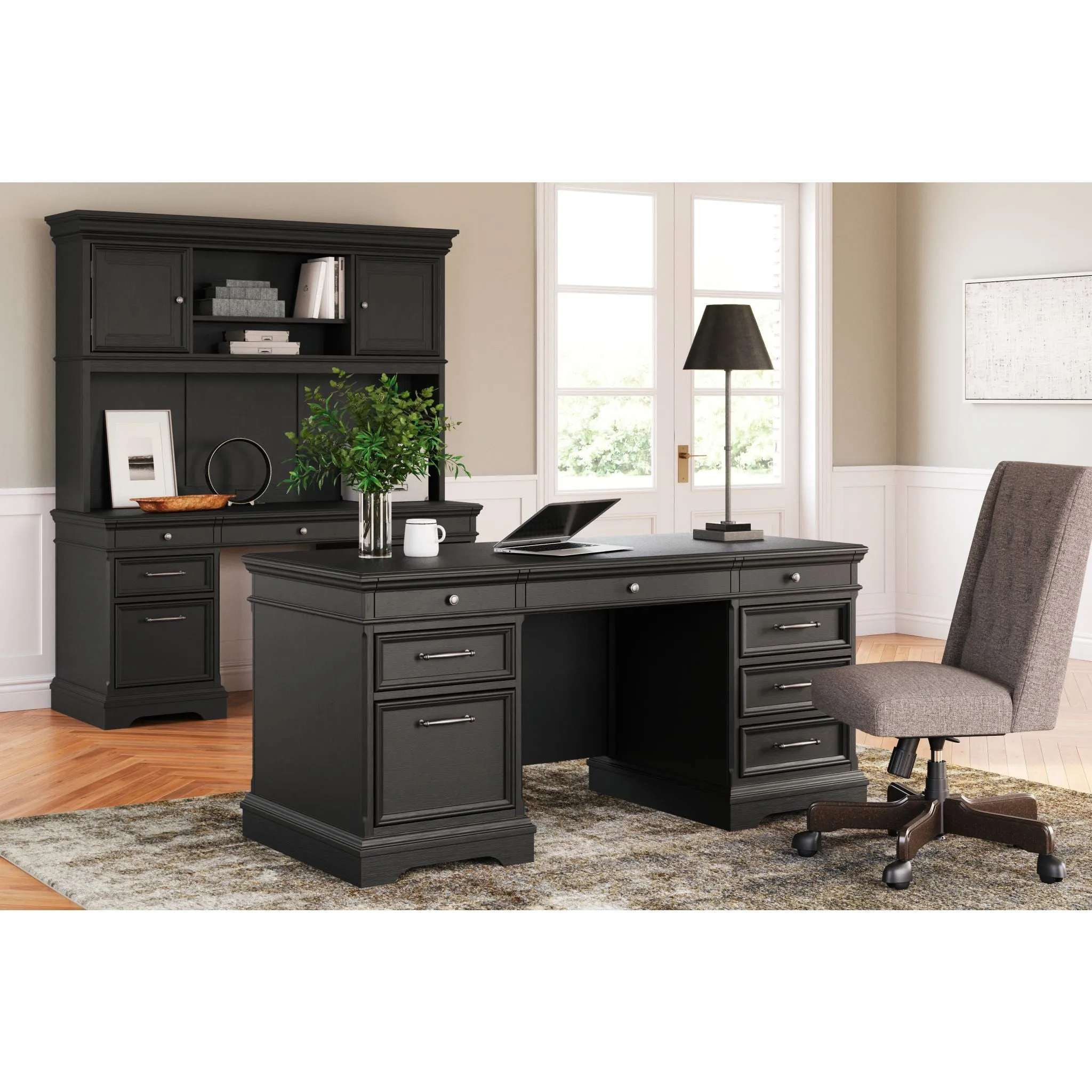 Beckincreek 4 Piece Desk - Black