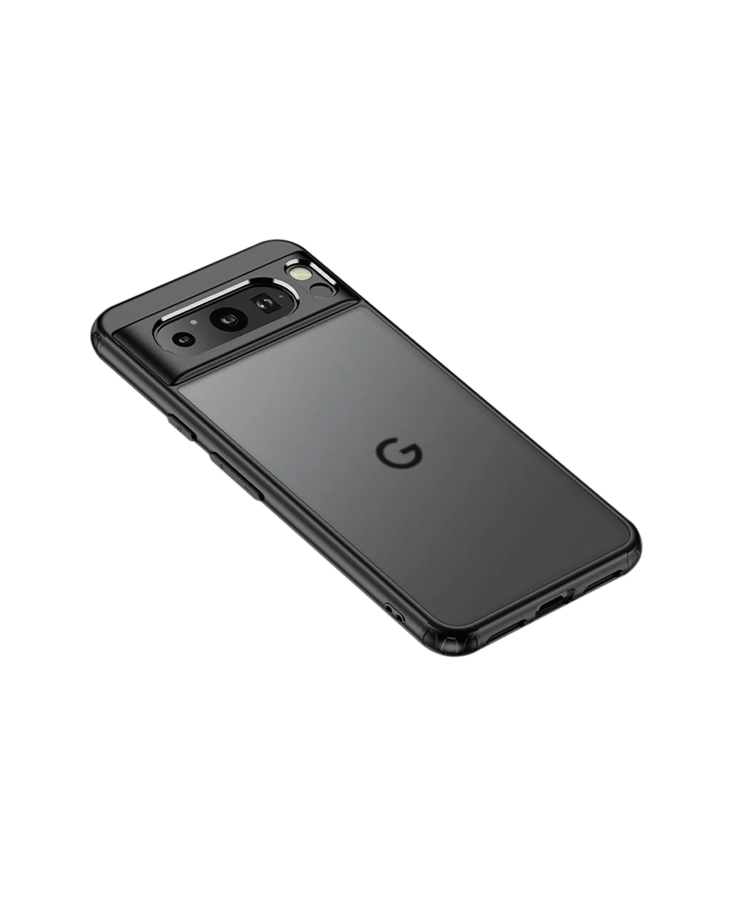 Black Frosted Clear Case Cover For Google Pixel 8 Pro