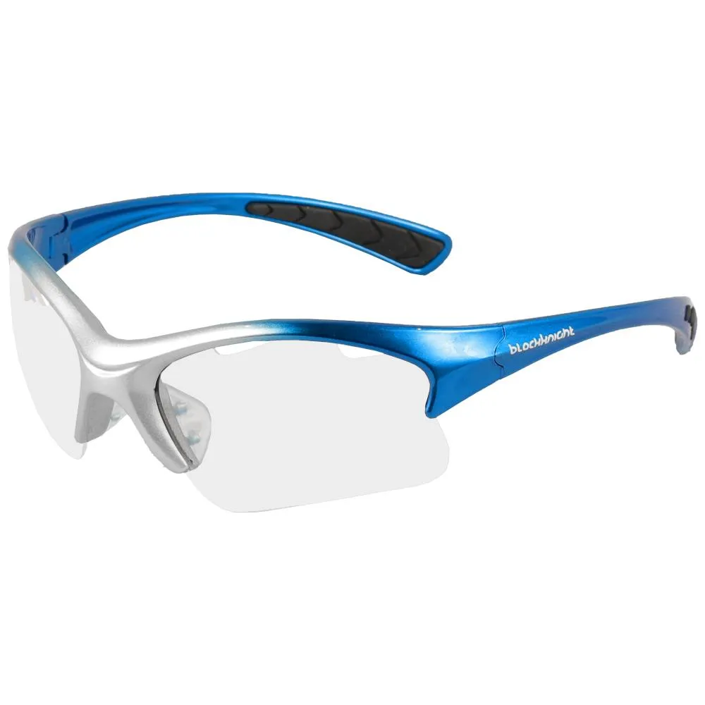 Black Knight Stiletto Protective Eyewear - Blue/Silver