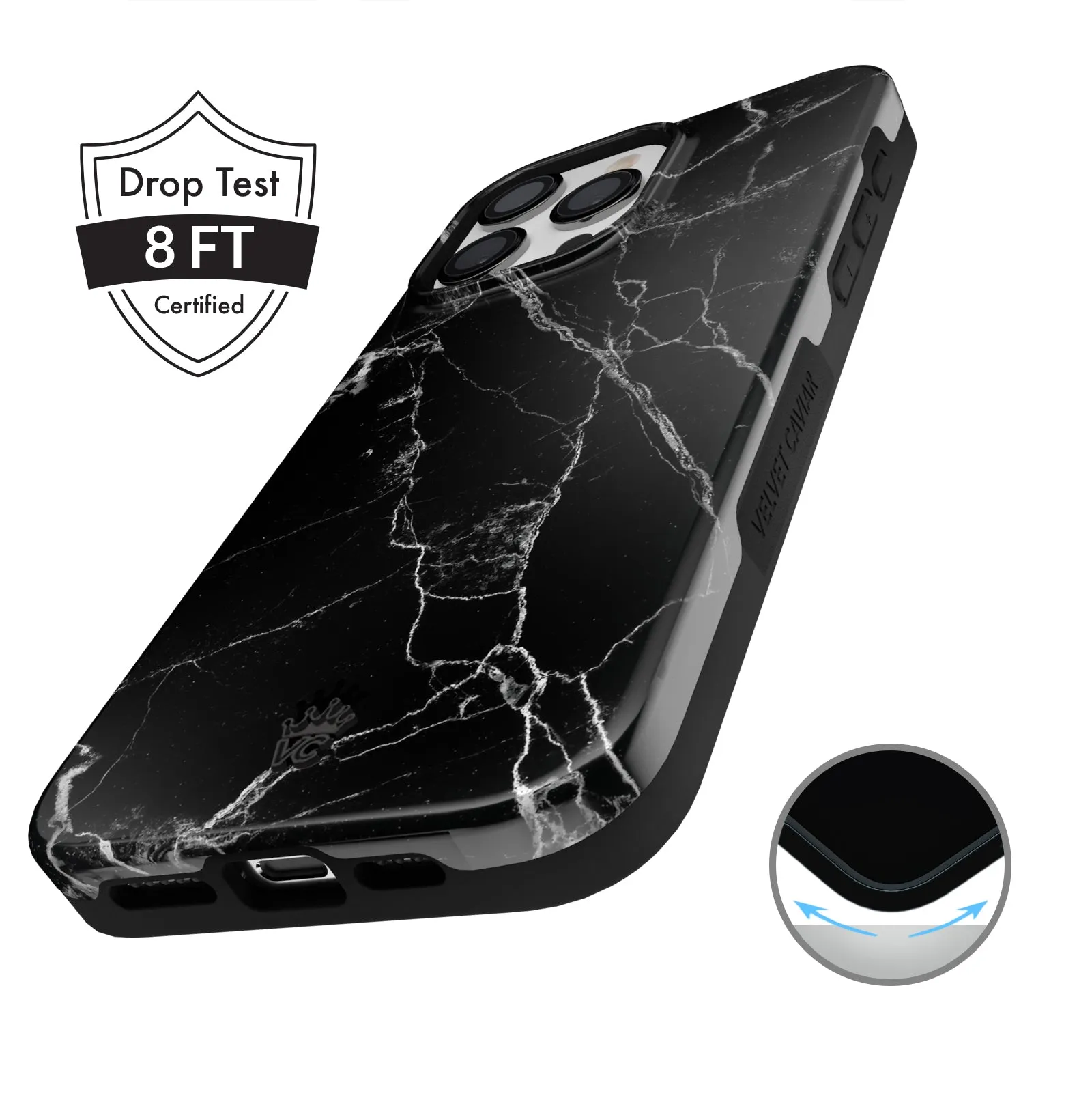 Black Marble iPhone Case