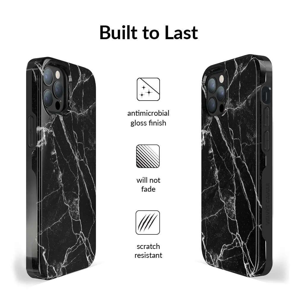 Black Marble iPhone Case