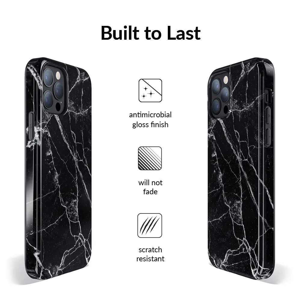 Black Marble iPhone Case