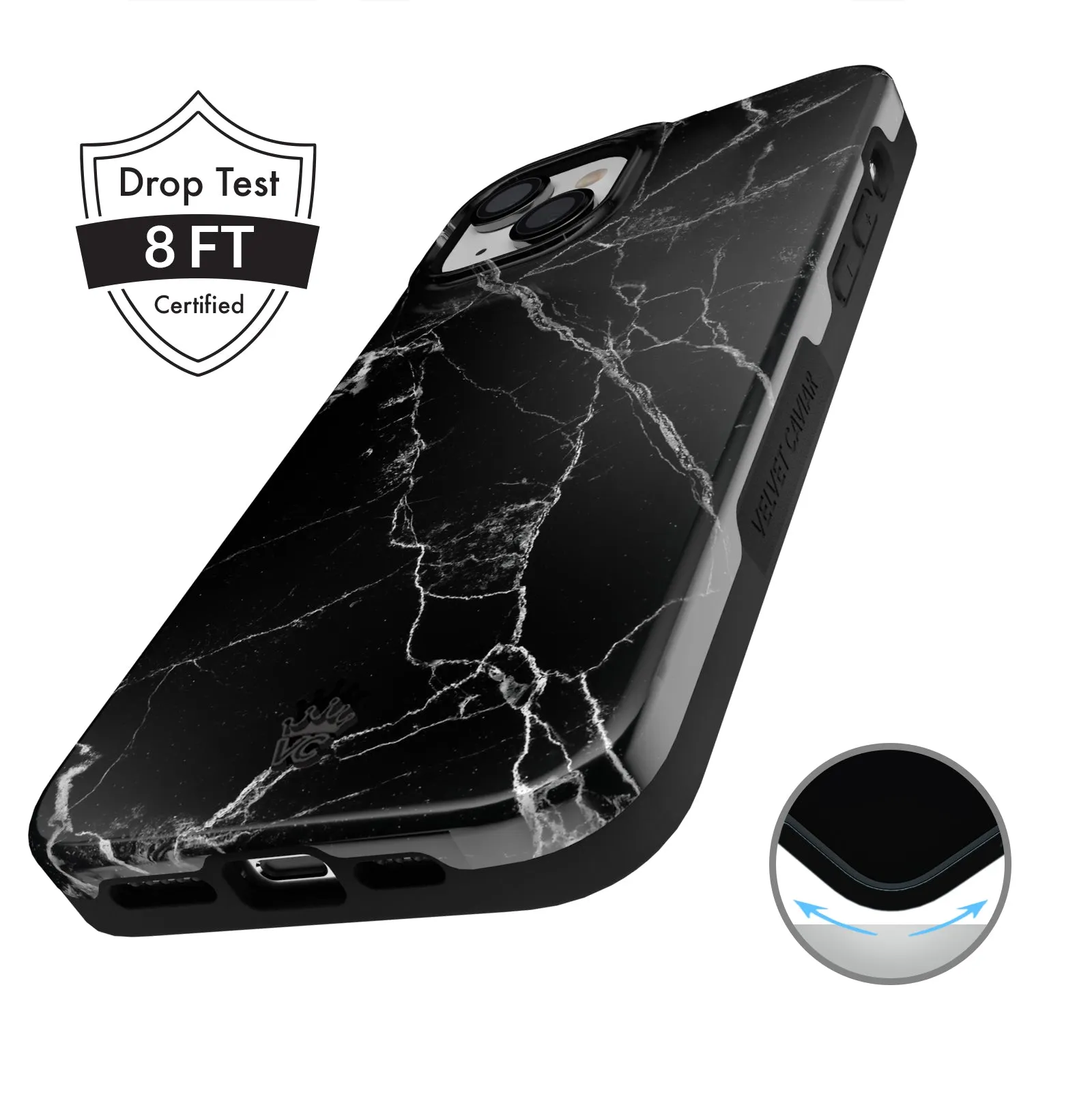 Black Marble iPhone Case