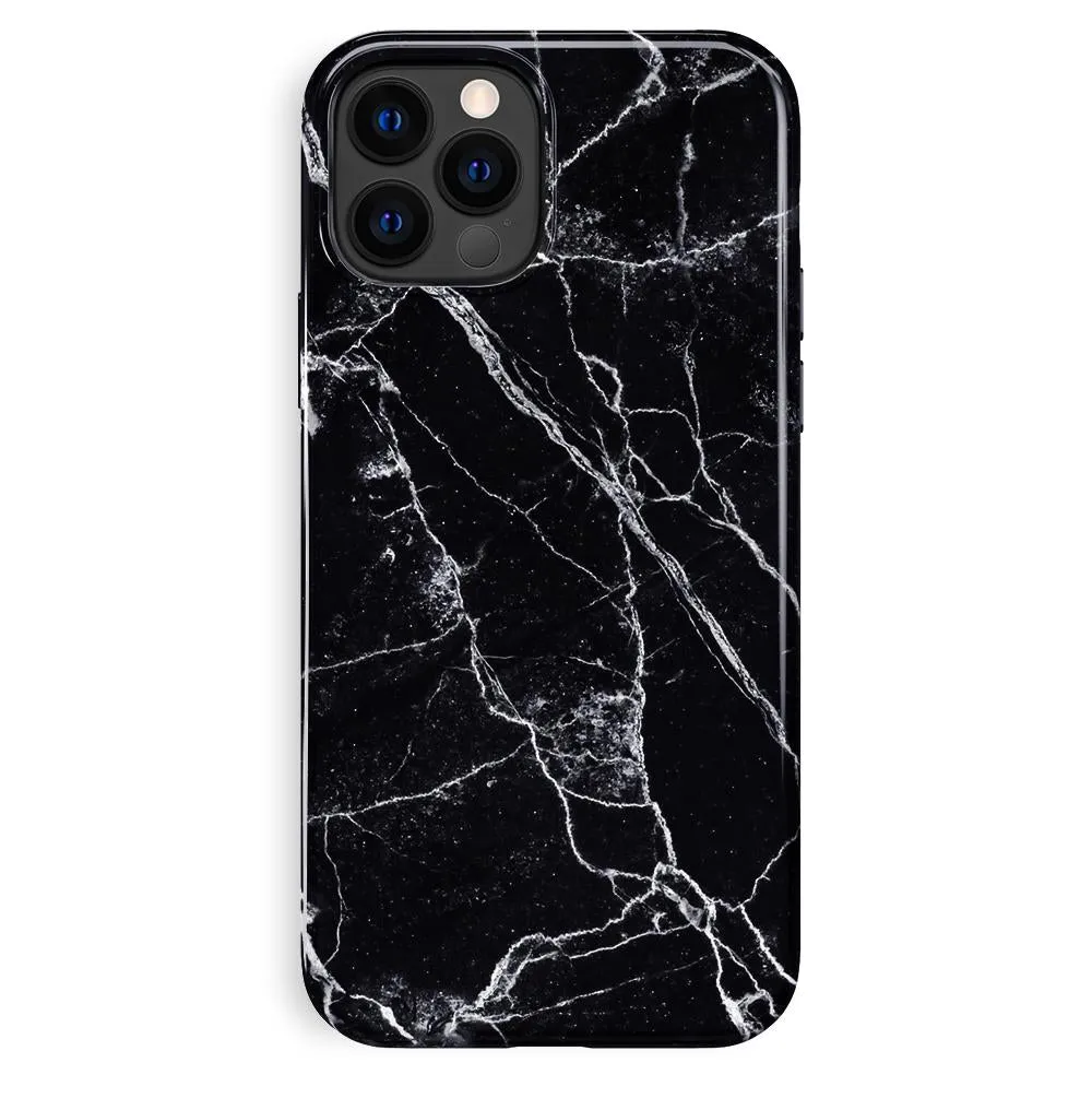 Black Marble iPhone Case