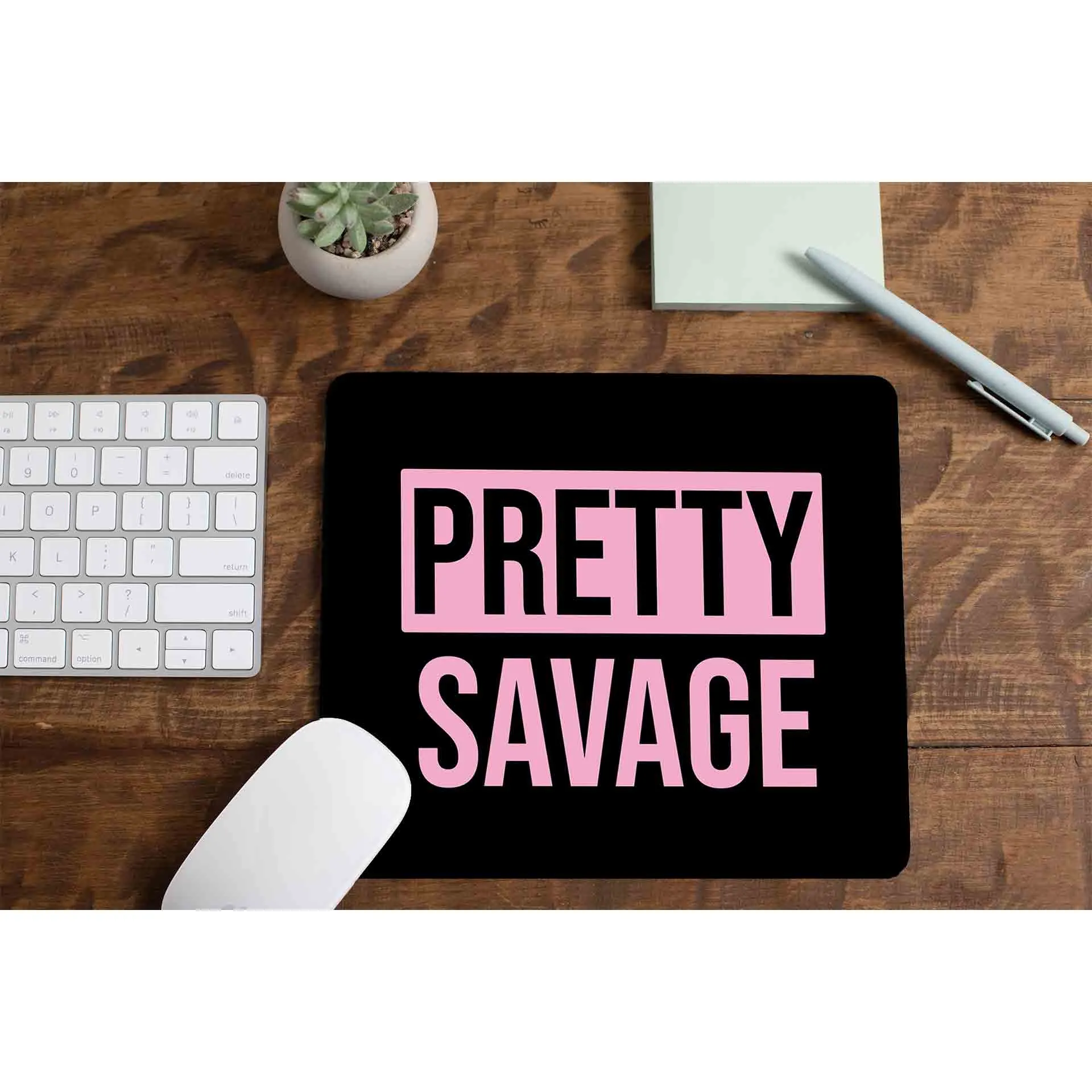 Black Pink Mousepad - Pretty Savage