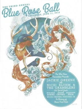 Blue Rose Ball 2016 Poster by Stanley Mouse