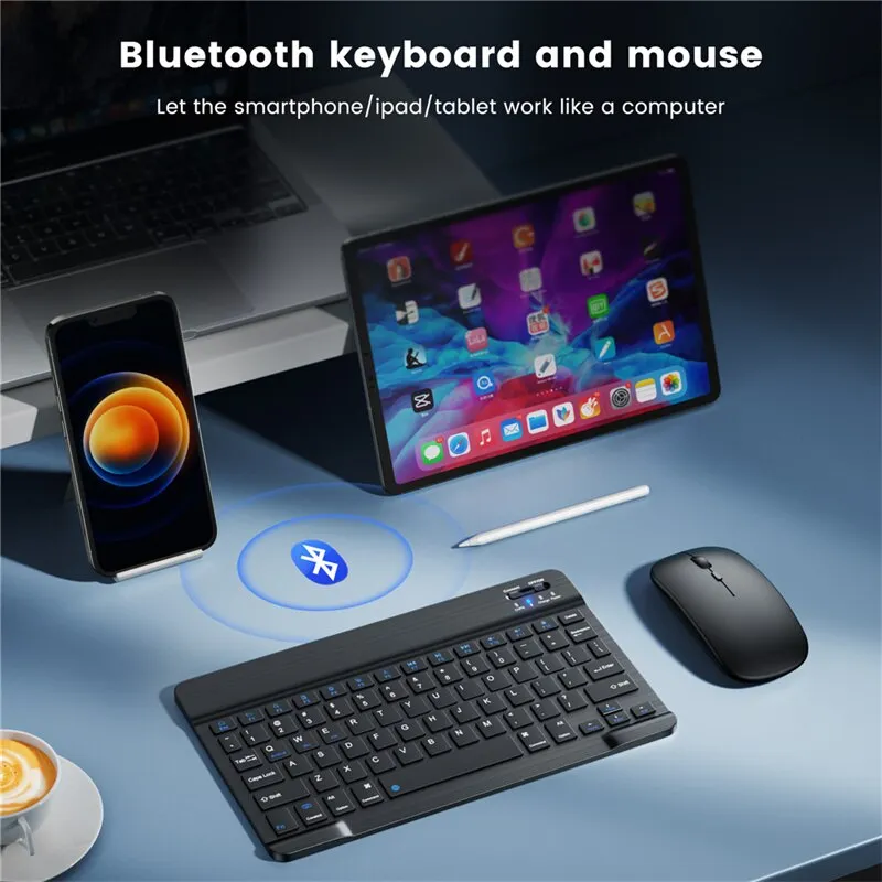 Bluetooth Keyboard And Mouse For Phone Tablet Android IOS Windows Wireless Mouse Keyboard Combo Kits Bluetooth-compatible IPad