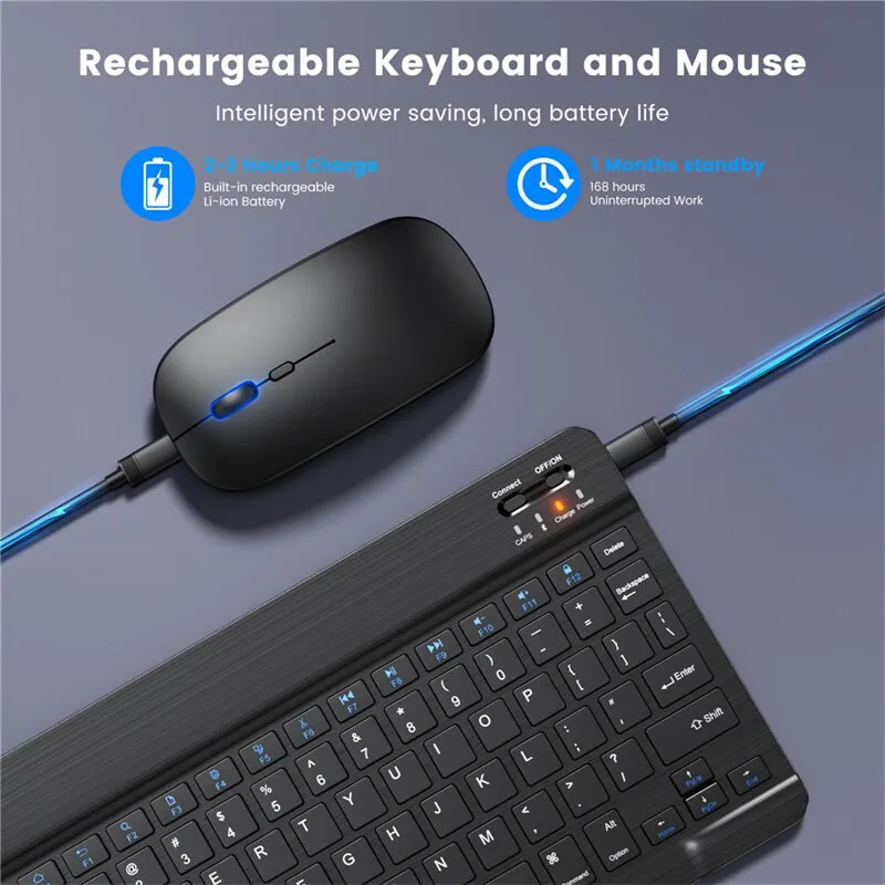 Bluetooth Keyboard And Mouse For Phone Tablet Android IOS Windows Wireless Mouse Keyboard Combo Kits Bluetooth-compatible IPad