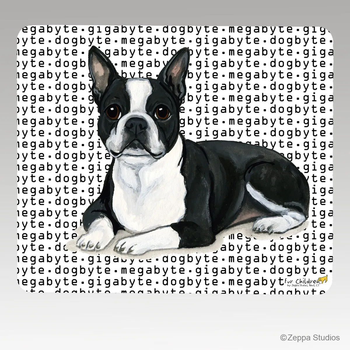 Boston Terrier Megabyte Mouse Pad