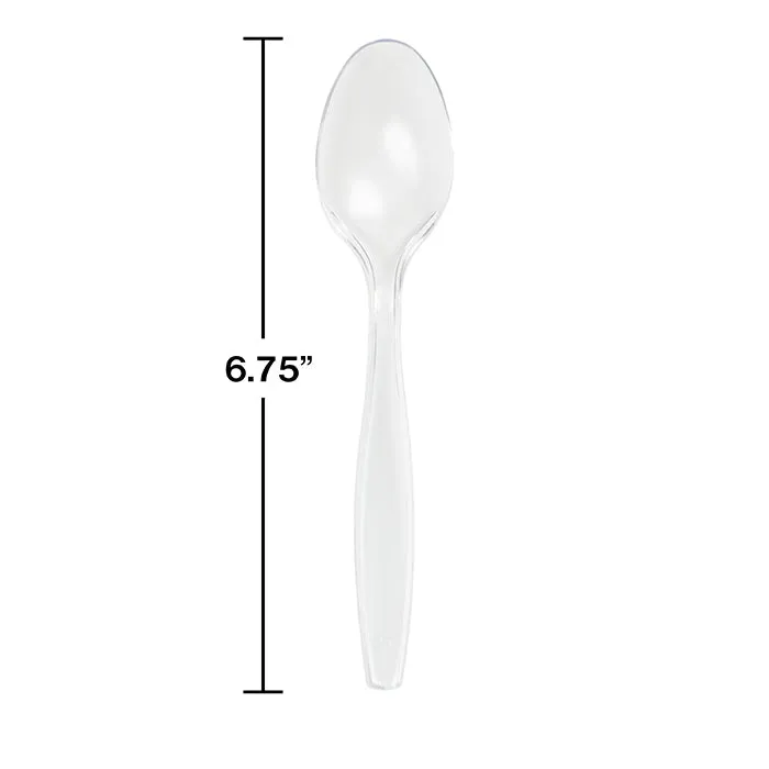 Bulk Clear Bulk Plastic Spoons (600 per Case)