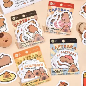 Capybara Eternal Groups Sticker, water bottle laptop stickers 30 pcs