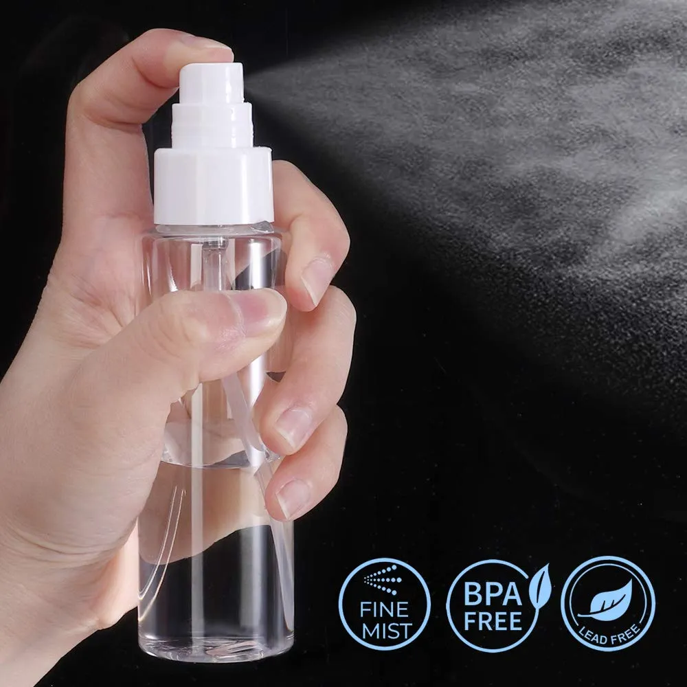 Cehomi 4Pcs Spray Bottles | Plastic Clear Small Travel Bottles