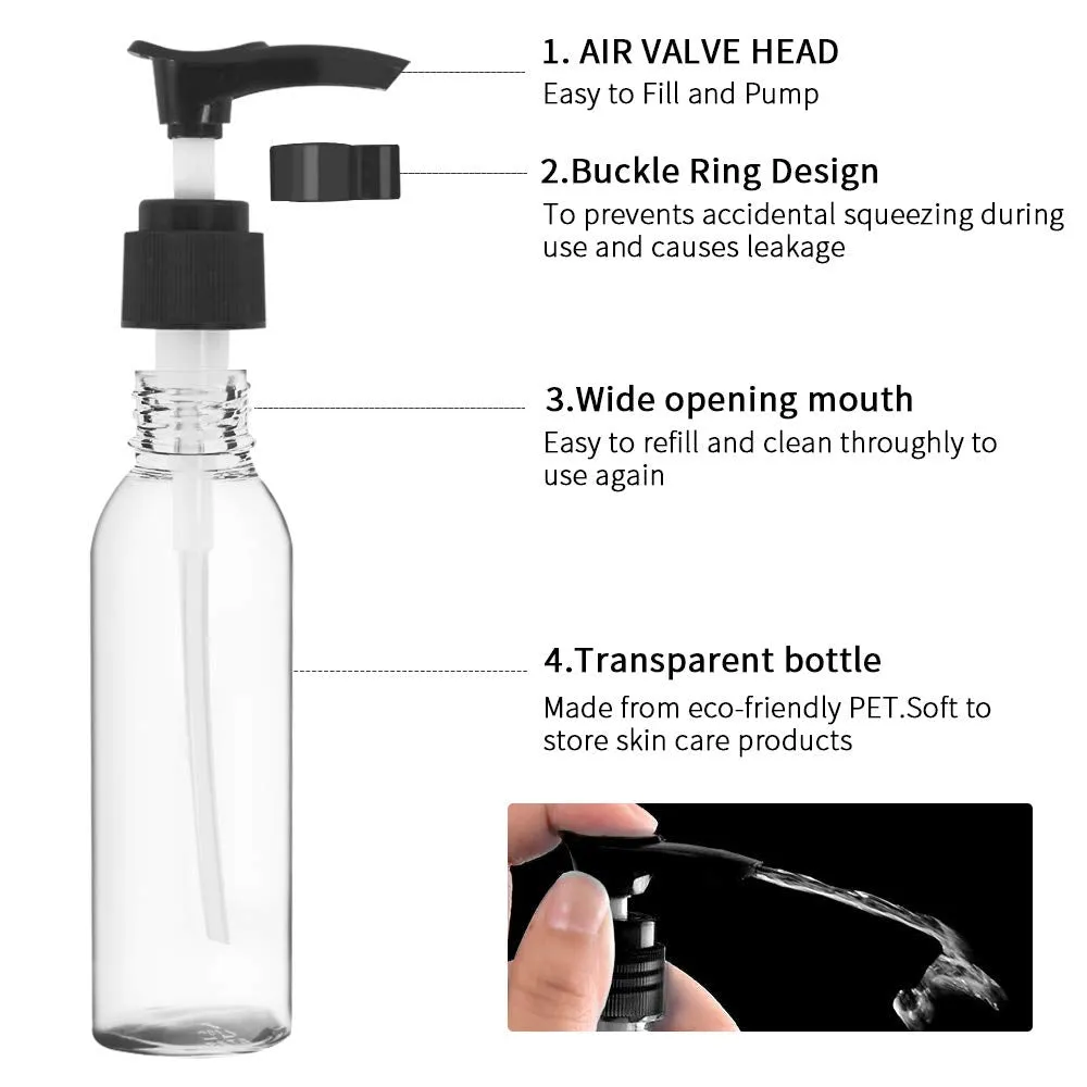 Cehomi 4Pcs Spray Bottles | Plastic Clear Small Travel Bottles