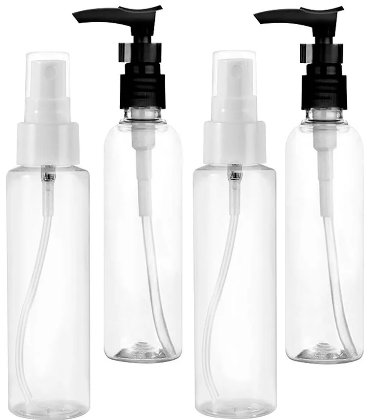 Cehomi 4Pcs Spray Bottles | Plastic Clear Small Travel Bottles