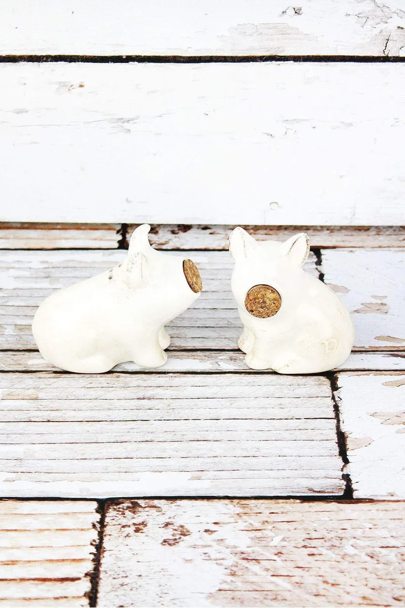 Ceramic Pig Salt and Pepper Shaker Set