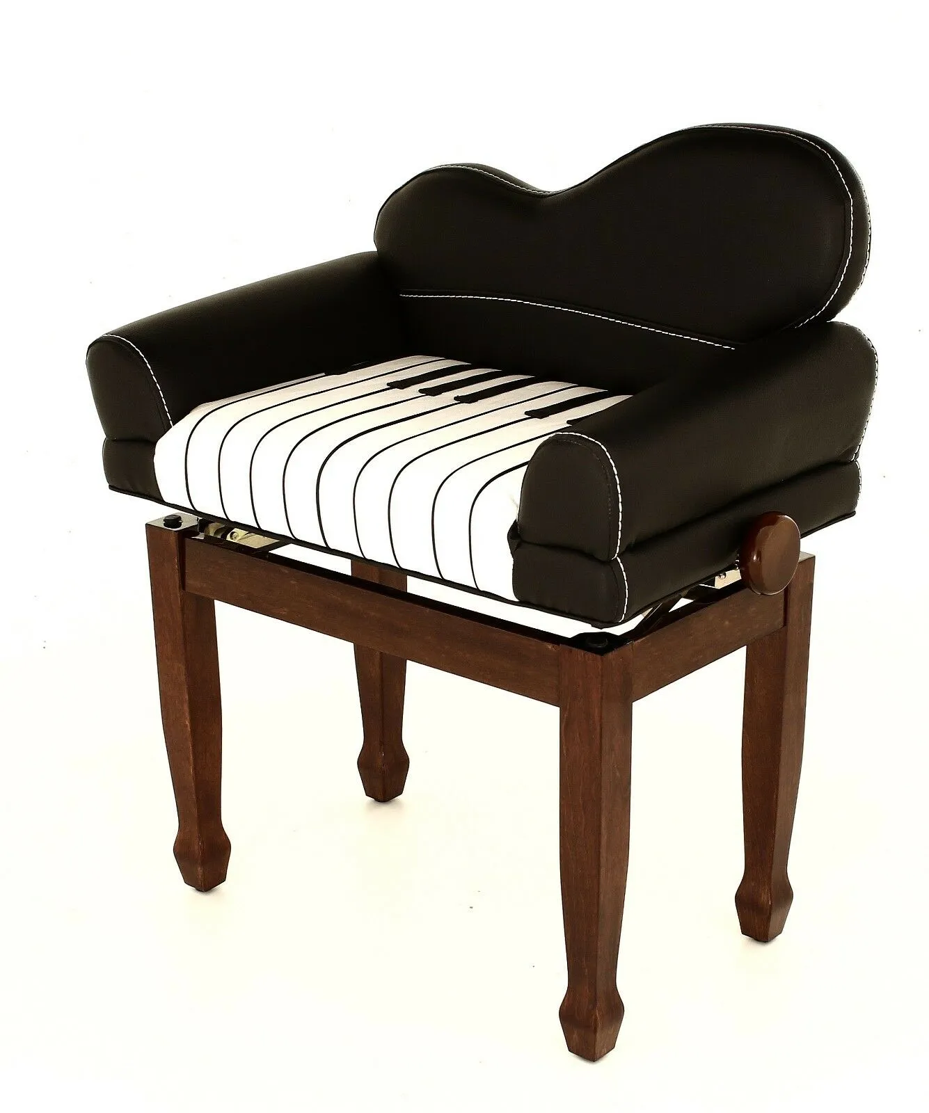 Child Kid's KEYNOTE Adjustable Piano Keyboard Stool - Available in Polished Walnut or Ebony