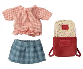 Clothes and Bag, Big Sister Mouse - Red