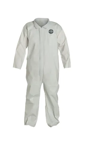 Coveralls - DuPont ProShield® 60 Collar, Open Wrists & Ankles, Serged Seams, White (Case of 25) NG120S