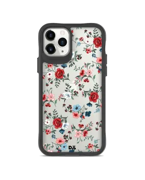 DailyObjects Flower Sheet Black Hybrid Clear Case Cover For iPhone 11 Pro